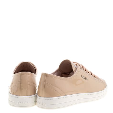 sneaker prada beige|prada denim sneakers.